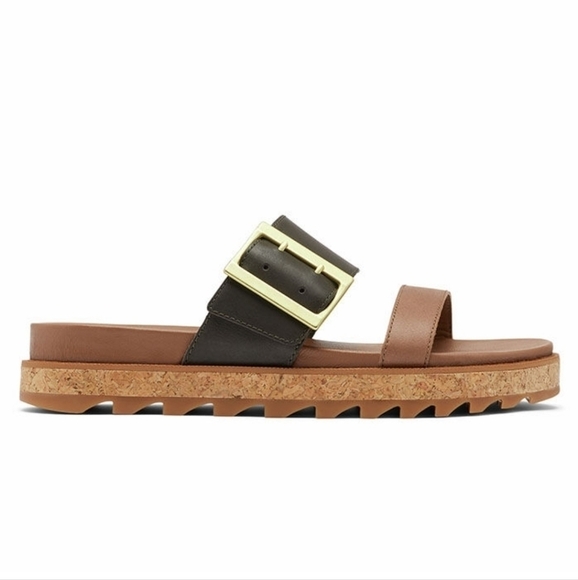 Sorel Women Roaming Buckle Slide Comfort Platform Leather Sandals shoes 10 - Picture 1 of 12